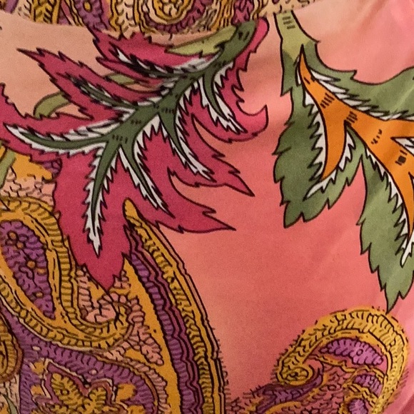 Cache Vintage Multicolor Silk Halter Top w/ Embellishments - Picture 8 of 12